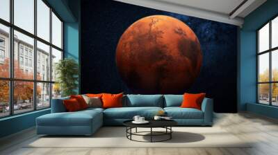 Mars space background red planet Wall mural