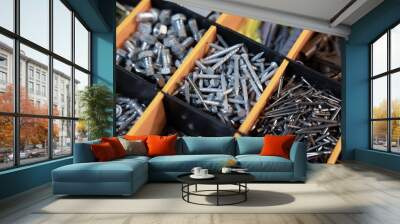 nut and bolt toolbox macro Wall mural