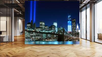 Brooklyn Brigde and the Towers of Lights , New York City Wall mural