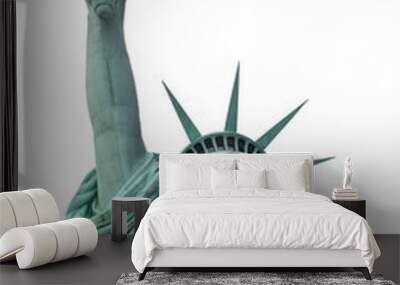 The Statue of Liberty isolated on white, New York City Wall mural