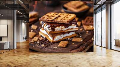 delicious looking s'mores Wall mural