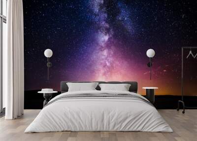 Milky Way over the sea Wall mural