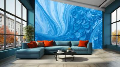 abstract acrylic blue pattern background Wall mural