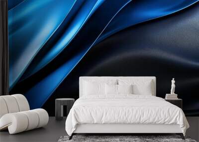 black blue abstract modern background for design blue black background Wall mural