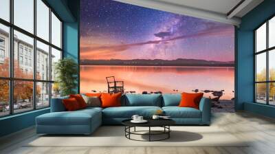 Sunsets on the shore of the Salty Lagoon Wall mural