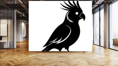 Cockatiel Black silhouette Wall mural