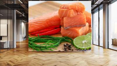 Salmon  fillet Wall mural