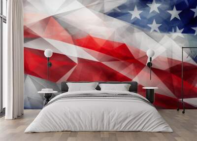 A beautiful american flag. Patriotism concept Wall mural