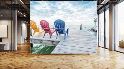 Empty chairs, relax concept Wall mural