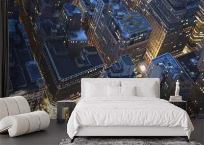 Night View of New York City Wall mural