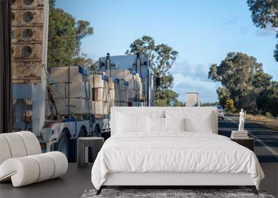 Road train in Western Australia Wall mural