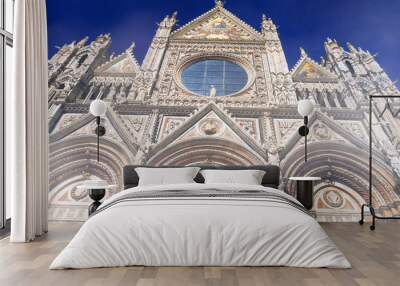 Siena, Italy. Wonderful view of Cathedral - Duomo Wall mural