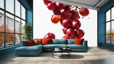 A bunch of grape fruit isolated over white background Wall mural