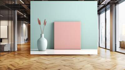 Abstract background with texture lines and shapes. Wall mural