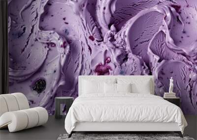 Blueberry ice cream with fruit Wall mural