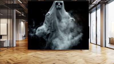 Cute ghost. Halloween decoration element. Wall mural