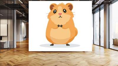 Cute hamster. Flat vector illustration. Wall mural