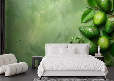 Fresh avocado fruit closeup view Wall mural