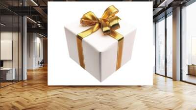 Gift box for holiday closeup view Wall mural