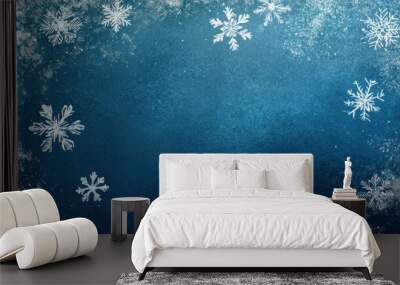 Holiday star shape snow flake pattern abstract background. Template for greeting card poster design Wall mural