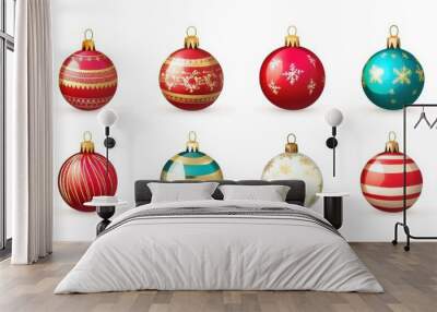 Isolated decoration ornament for holiday season. Wall mural