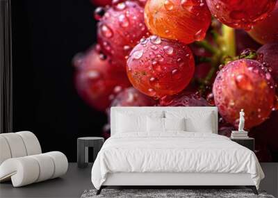 Macro closeup view of grape fruit balls Wall mural