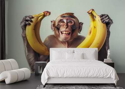 Monkey and banana fruit Wall mural