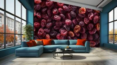 Seamless background of raisin grain closeup view Wall mural