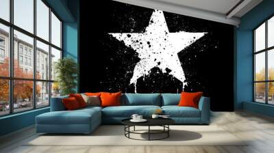 star isolated over plain background Wall mural