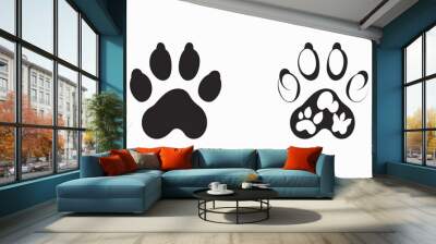 Vector illustration of cute dog paw Wall mural