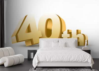 3d anniversary, 40th Wall mural