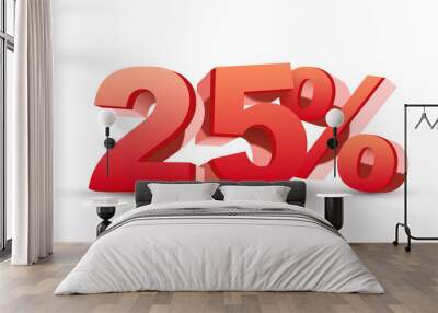 3d shiny red discount collection - 25 percent Wall mural