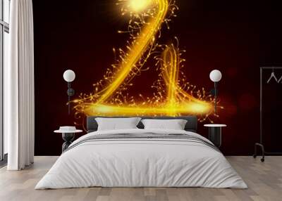 3d sparkler firework number 4 Wall mural