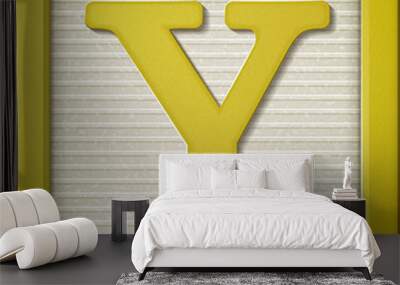 3d yellow letter block Y Wall mural