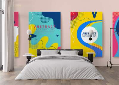 Abstract memphis cover template Wall mural