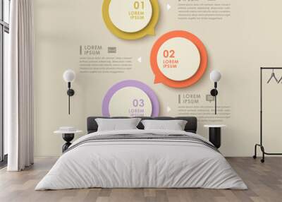 abstract speech bubble infographics Wall mural