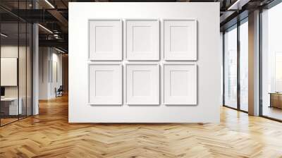 Blank white frames Wall mural