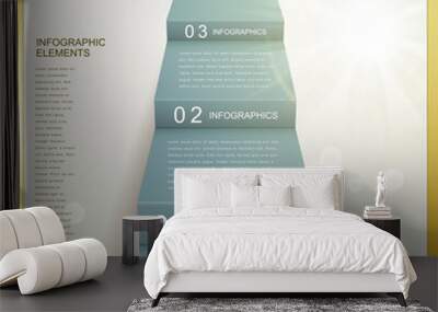 business arrow step staircase infographic Wall mural