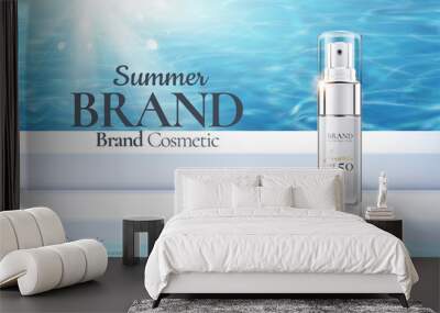 Cosmetic spray bottle ads Wall mural