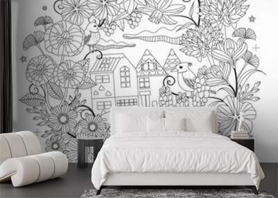 fantastic garden scenery Wall mural