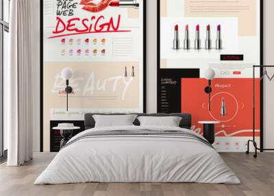 fashion one page website design Wall mural