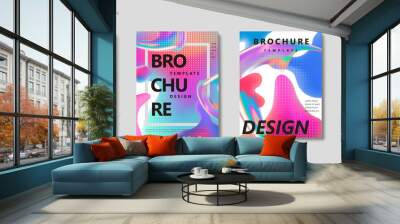 Fluid liquid shape brochure Wall mural