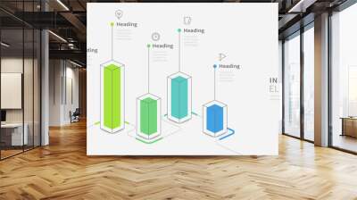 Modern infographic design template Wall mural