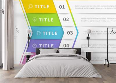 Simple infographic design template Wall mural