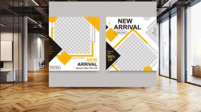 Social media template for promotion Wall mural