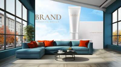 Sunscreen cream product Wall mural