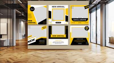 Trendy marketing post template Wall mural