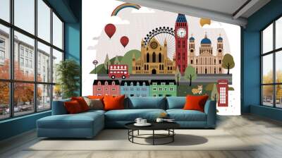 United Kingdom travel poster Wall mural