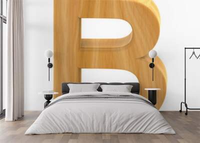 wooden grain letter B Wall mural