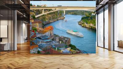 Cruise ship. Douro river. Porto Wall mural